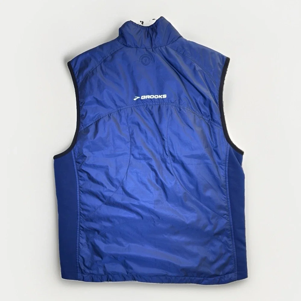 Brooks Shelter Technology Running Vest Men's Small Blue Full Zip Athletic